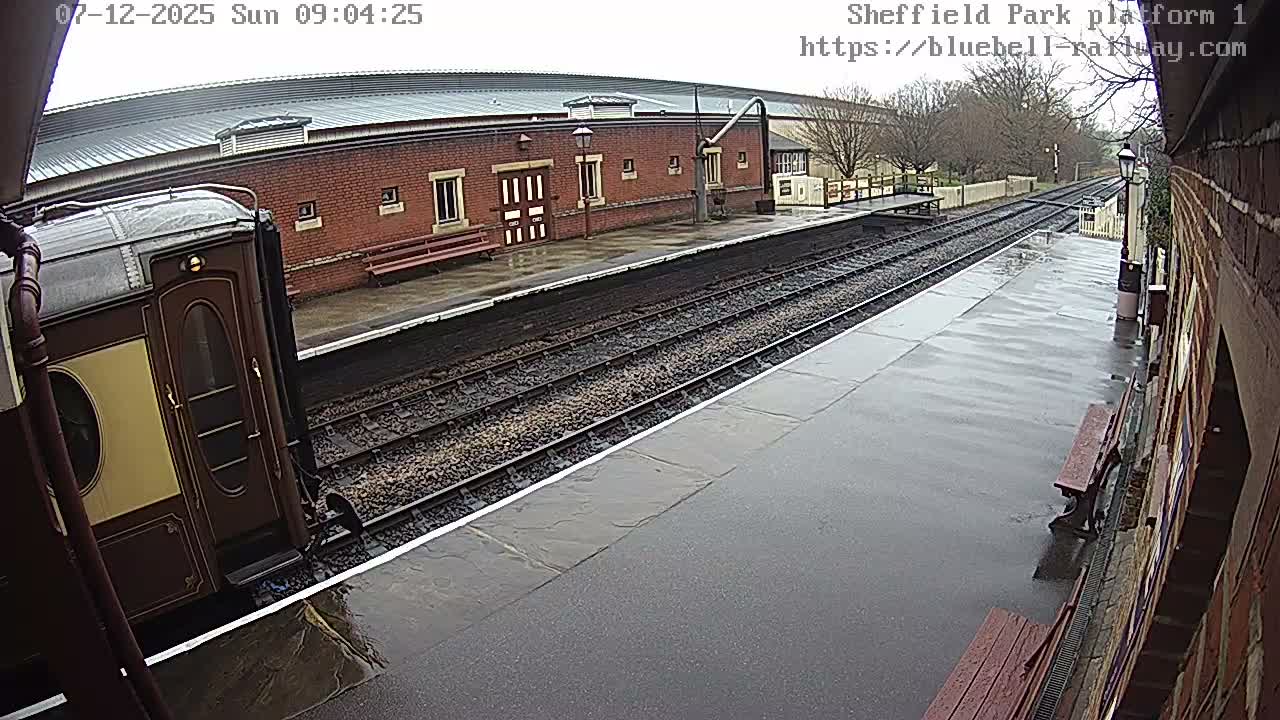 Platform 1 East Sheffield Green, Bluebell Railway, Sheffield Park Station  Live Cam - Uckfield, Wealden, East Sussex, South East, England, United Kingdom