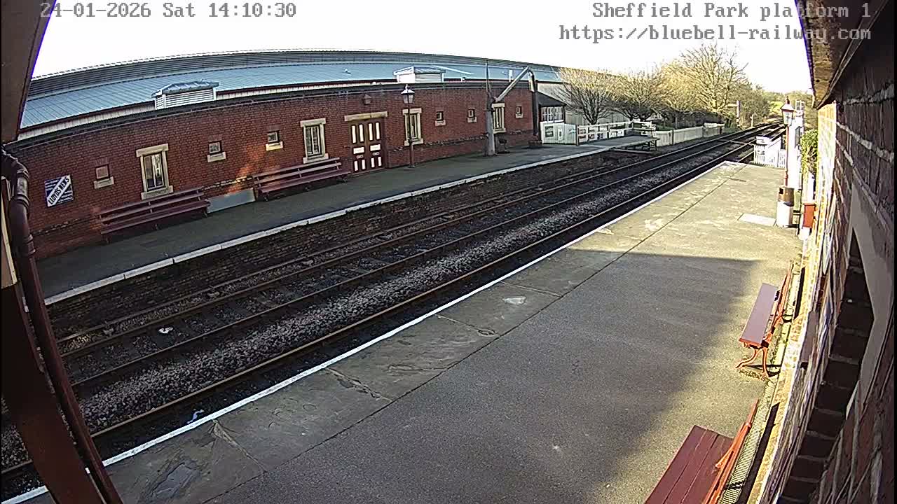 Platform 1 East Sheffield Green, Bluebell Railway, Sheffield Park Station  Live Cam - Uckfield, Wealden, East Sussex, South East, England, United Kingdom