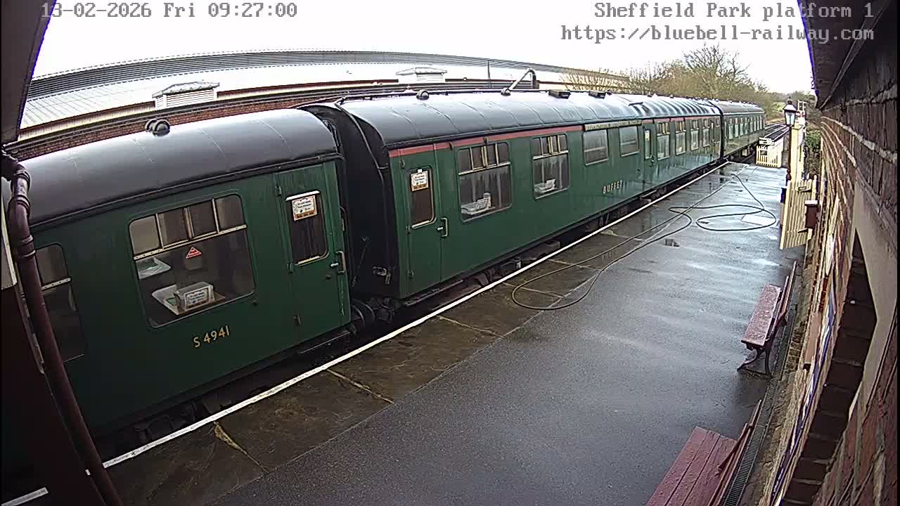 Platform 1 East Sheffield Green, Bluebell Railway, Sheffield Park Station  Live Cam - Uckfield, Wealden, East Sussex, South East, England, United Kingdom