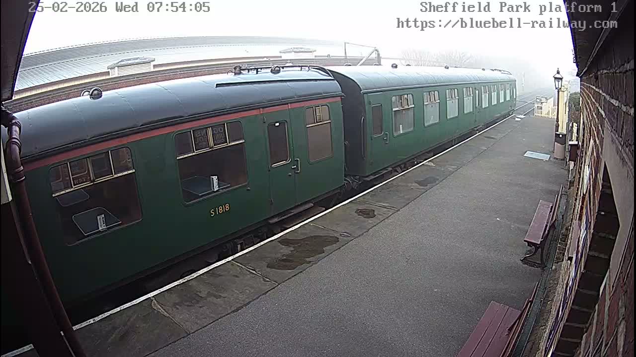 Platform 1 East Sheffield Green, Bluebell Railway, Sheffield Park Station  Live Cam - Uckfield, Wealden, East Sussex, South East, England, United Kingdom