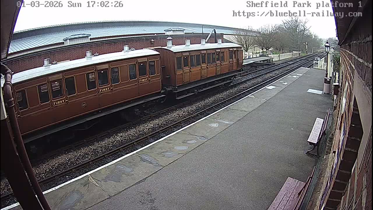 Platform 1 East Sheffield Green, Bluebell Railway, Sheffield Park Station  Live Cam - Uckfield, Wealden, East Sussex, South East, England, United Kingdom