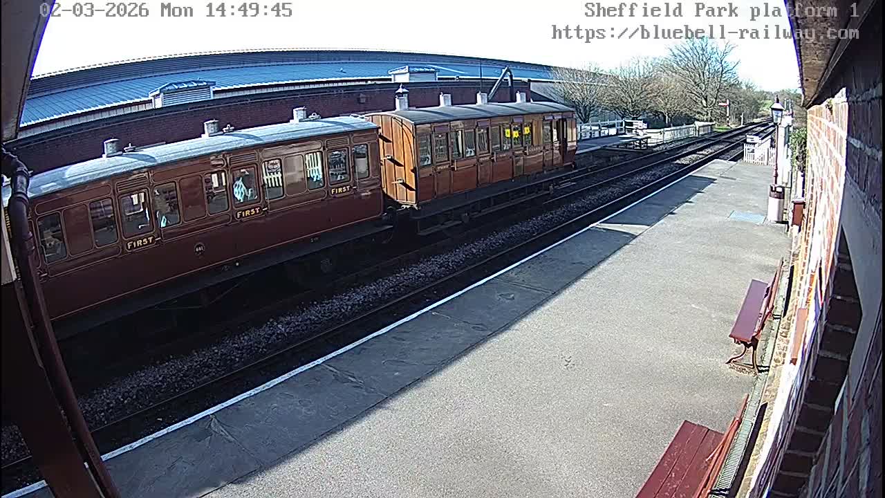 Platform 1 East Sheffield Green, Bluebell Railway, Sheffield Park Station  Live Cam - Uckfield, Wealden, East Sussex, South East, England, United Kingdom