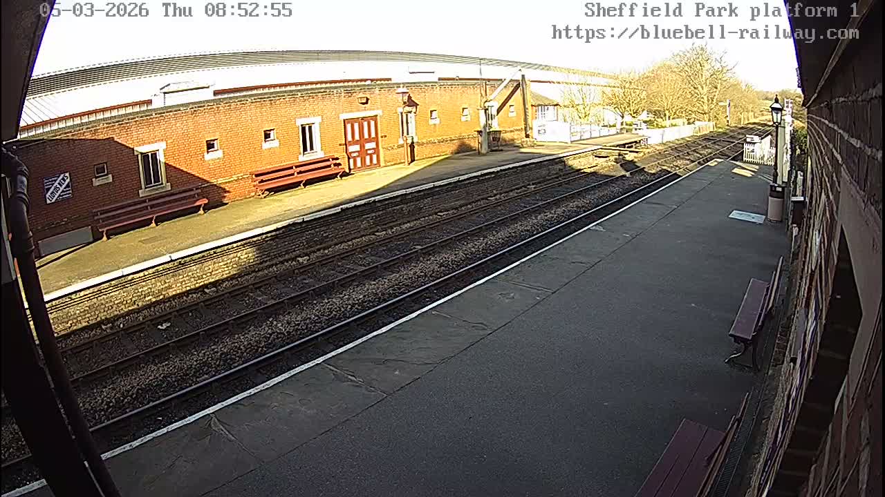 Platform 1 East Sheffield Green, Bluebell Railway, Sheffield Park Station  Live Cam - Uckfield, Wealden, East Sussex, South East, England, United Kingdom