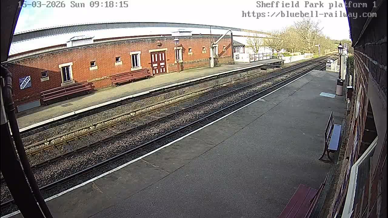 Platform 1 East Sheffield Green, Bluebell Railway, Sheffield Park Station  Live Cam - Uckfield, Wealden, East Sussex, South East, England, United Kingdom