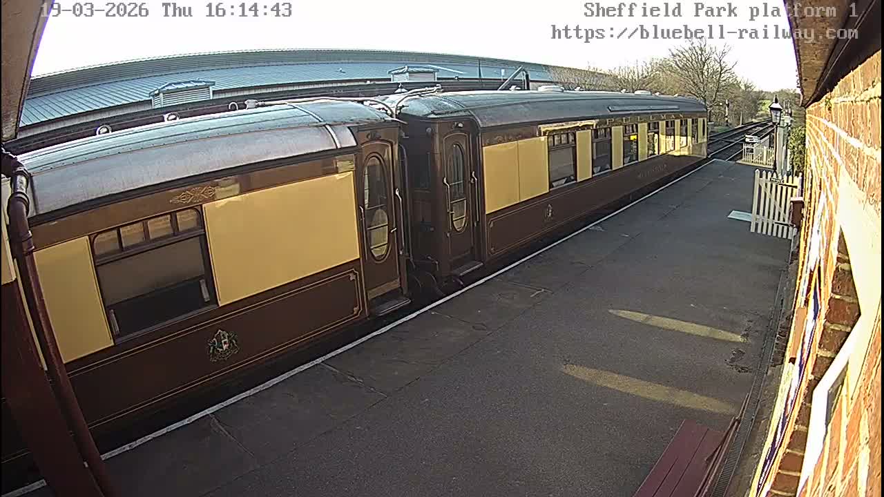 Platform 1 East Sheffield Green, Bluebell Railway, Sheffield Park Station  Live Cam - Uckfield, Wealden, East Sussex, South East, England, United Kingdom