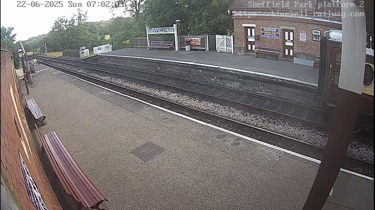 Platform 2 West Sheffield Green, Bluebell Railway, Sheffield Park Station  Live Cam - Uckfield, Wealden, East Sussex, South East, England, United Kingdom