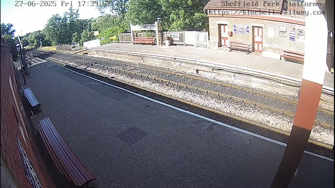 Platform 2 West Sheffield Green, Bluebell Railway, Sheffield Park Station  Live Cam - Uckfield, Wealden, East Sussex, South East, England, United Kingdom