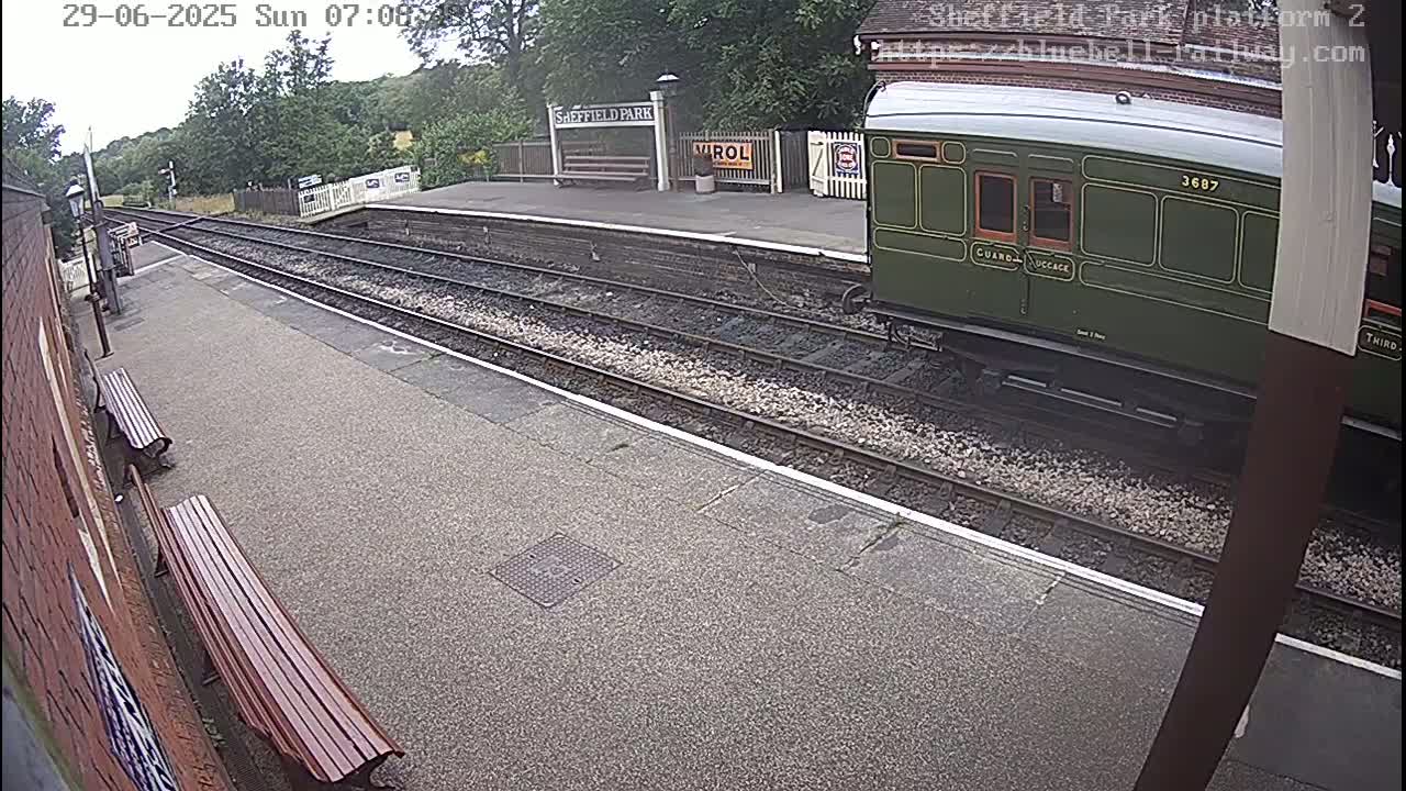 Platform 2 West Sheffield Green, Bluebell Railway, Sheffield Park Station  Live Cam - Uckfield, Wealden, East Sussex, South East, England, United Kingdom