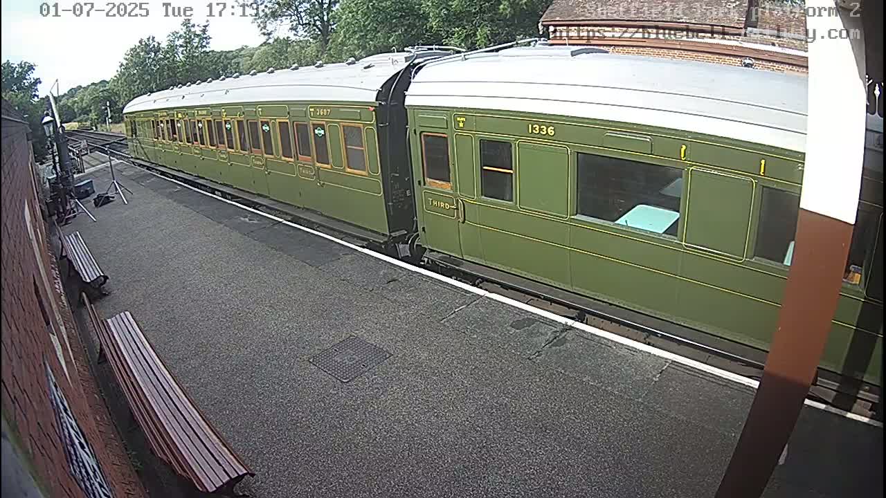 Platform 2 West Sheffield Green, Bluebell Railway, Sheffield Park Station  Live Cam - Uckfield, Wealden, East Sussex, South East, England, United Kingdom