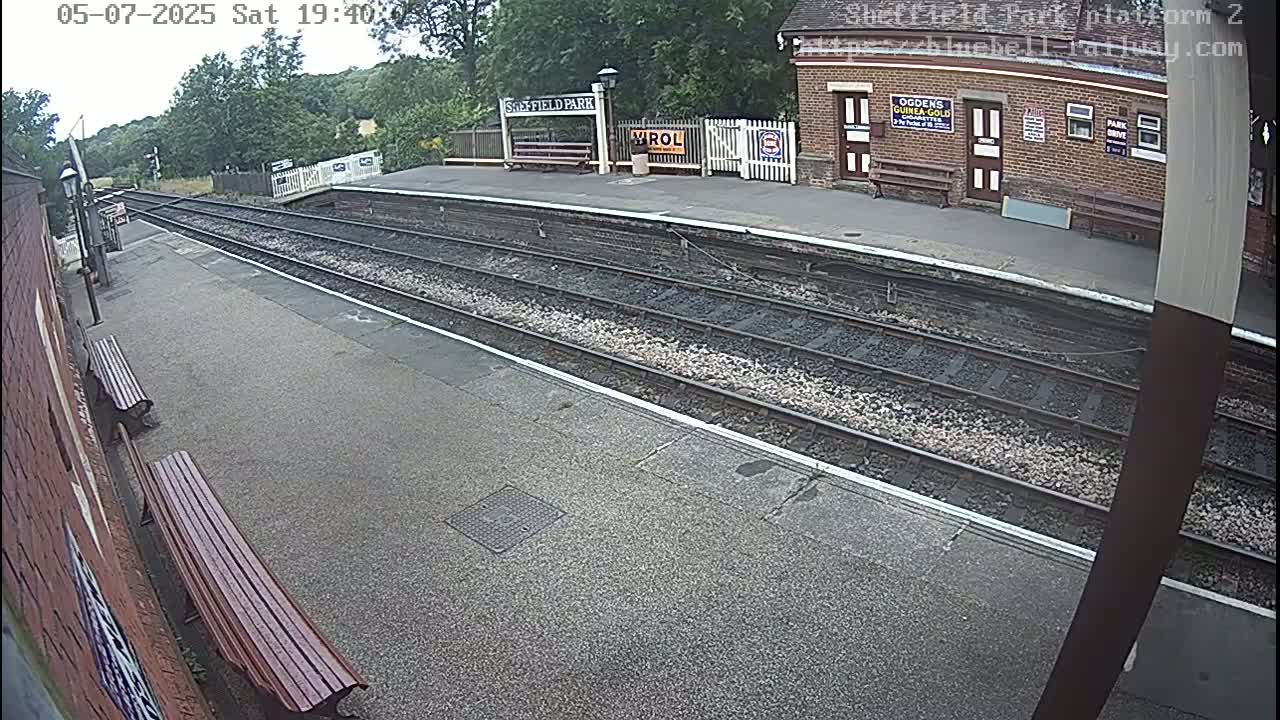 Platform 2 West Sheffield Green, Bluebell Railway, Sheffield Park Station  Live Cam - Uckfield, Wealden, East Sussex, South East, England, United Kingdom