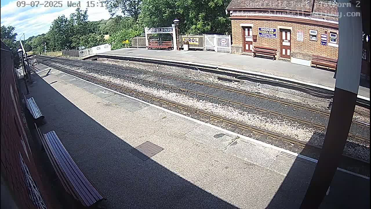 Platform 2 West Sheffield Green, Bluebell Railway, Sheffield Park Station  Live Cam - Uckfield, Wealden, East Sussex, South East, England, United Kingdom