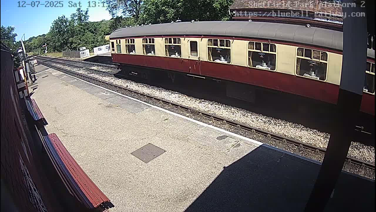 Platform 2 West Sheffield Green, Bluebell Railway, Sheffield Park Station  Live Cam - Uckfield, Wealden, East Sussex, South East, England, United Kingdom