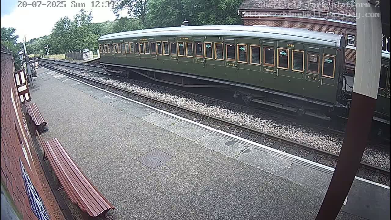 Platform 2 West Sheffield Green, Bluebell Railway, Sheffield Park Station  Live Cam - Uckfield, Wealden, East Sussex, South East, England, United Kingdom