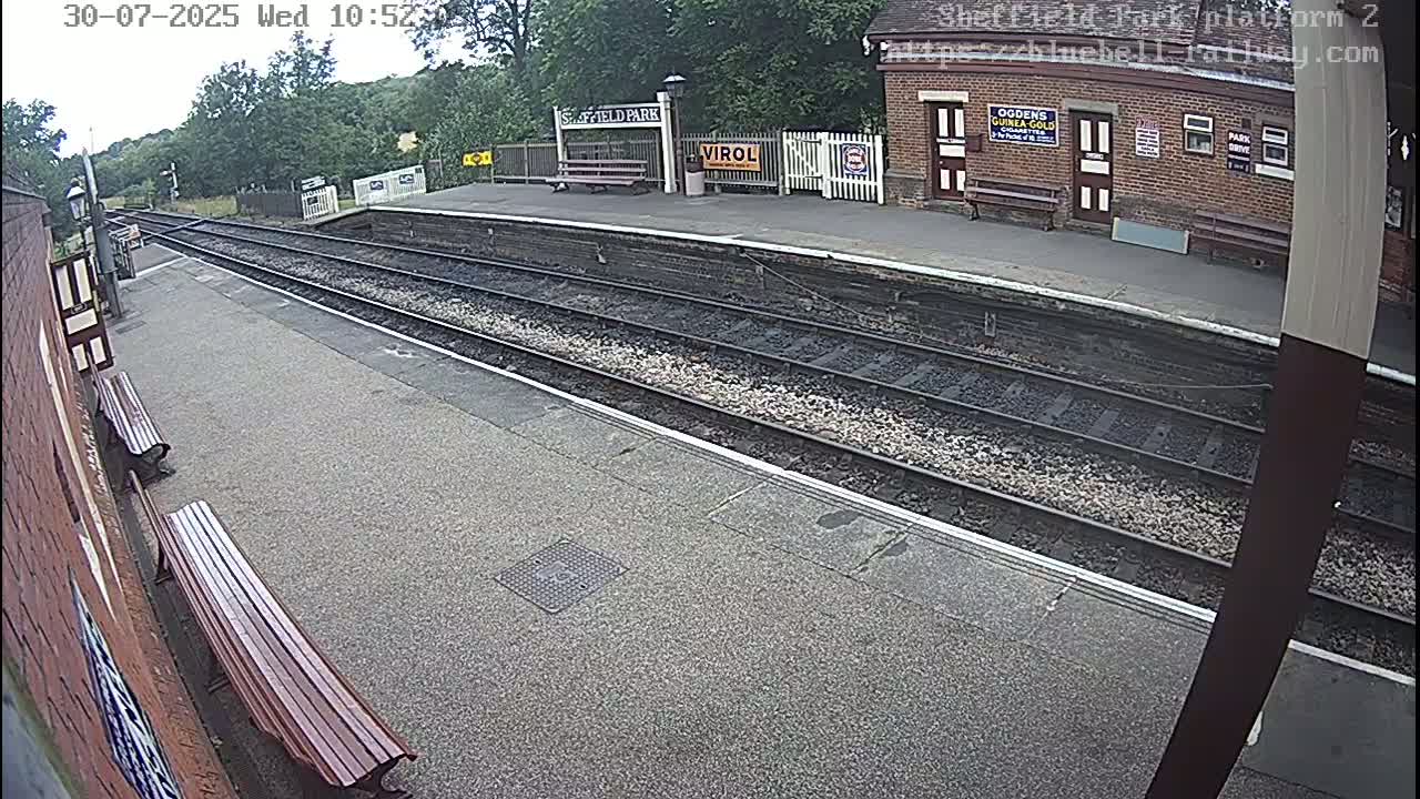 Platform 2 West Sheffield Green, Bluebell Railway, Sheffield Park Station  Live Cam - Uckfield, Wealden, East Sussex, South East, England, United Kingdom
