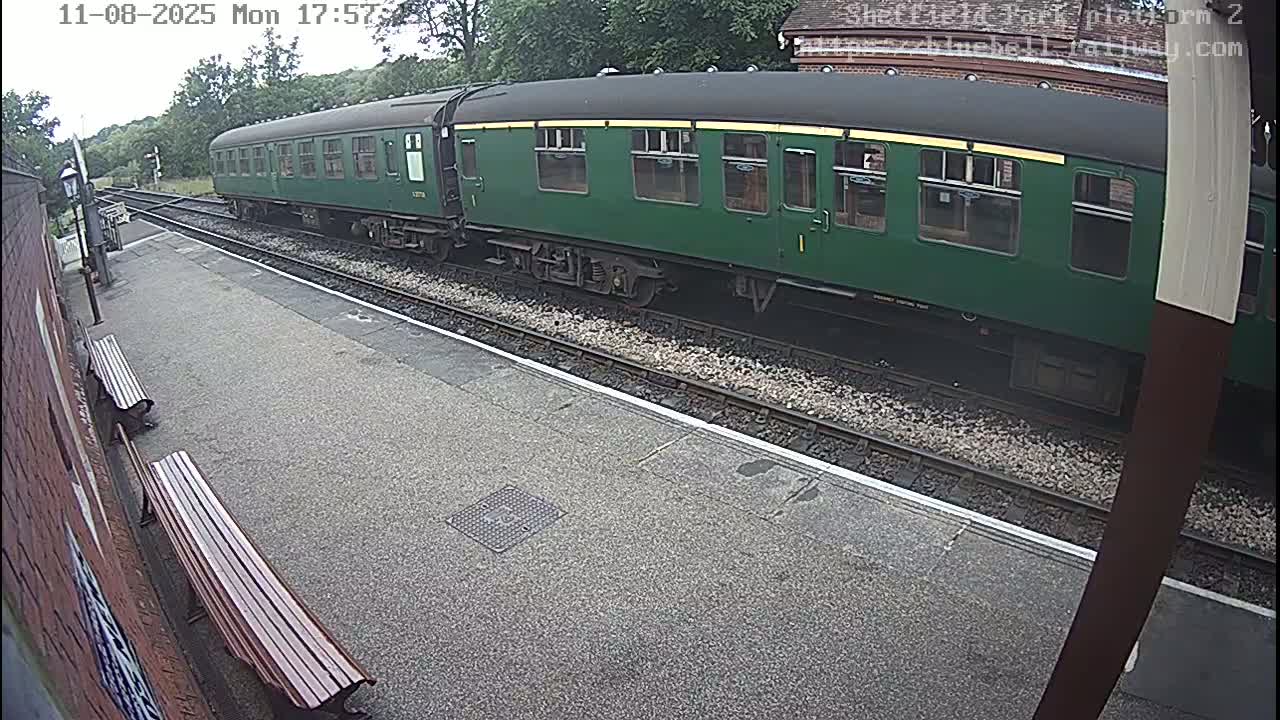 Platform 2 West Sheffield Green, Bluebell Railway, Sheffield Park Station  Live Cam - Uckfield, Wealden, East Sussex, South East, England, United Kingdom