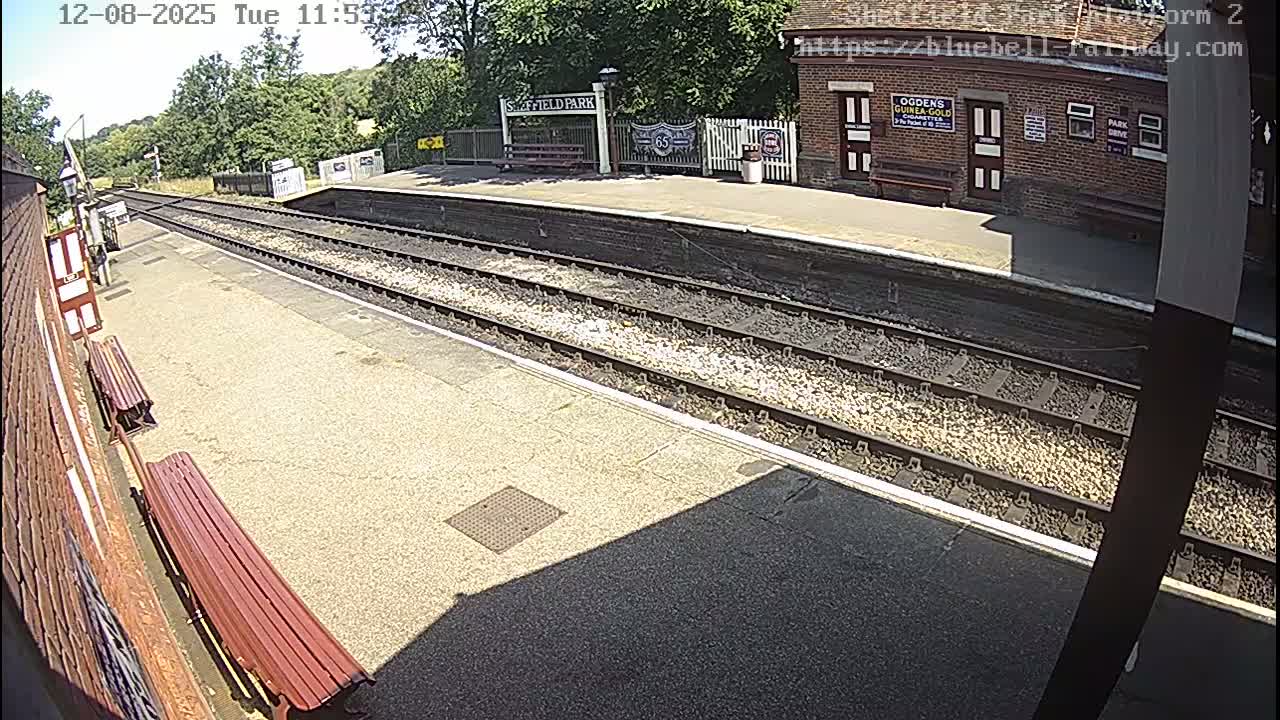 Platform 2 West Sheffield Green, Bluebell Railway, Sheffield Park Station  Live Cam - Uckfield, Wealden, East Sussex, South East, England, United Kingdom