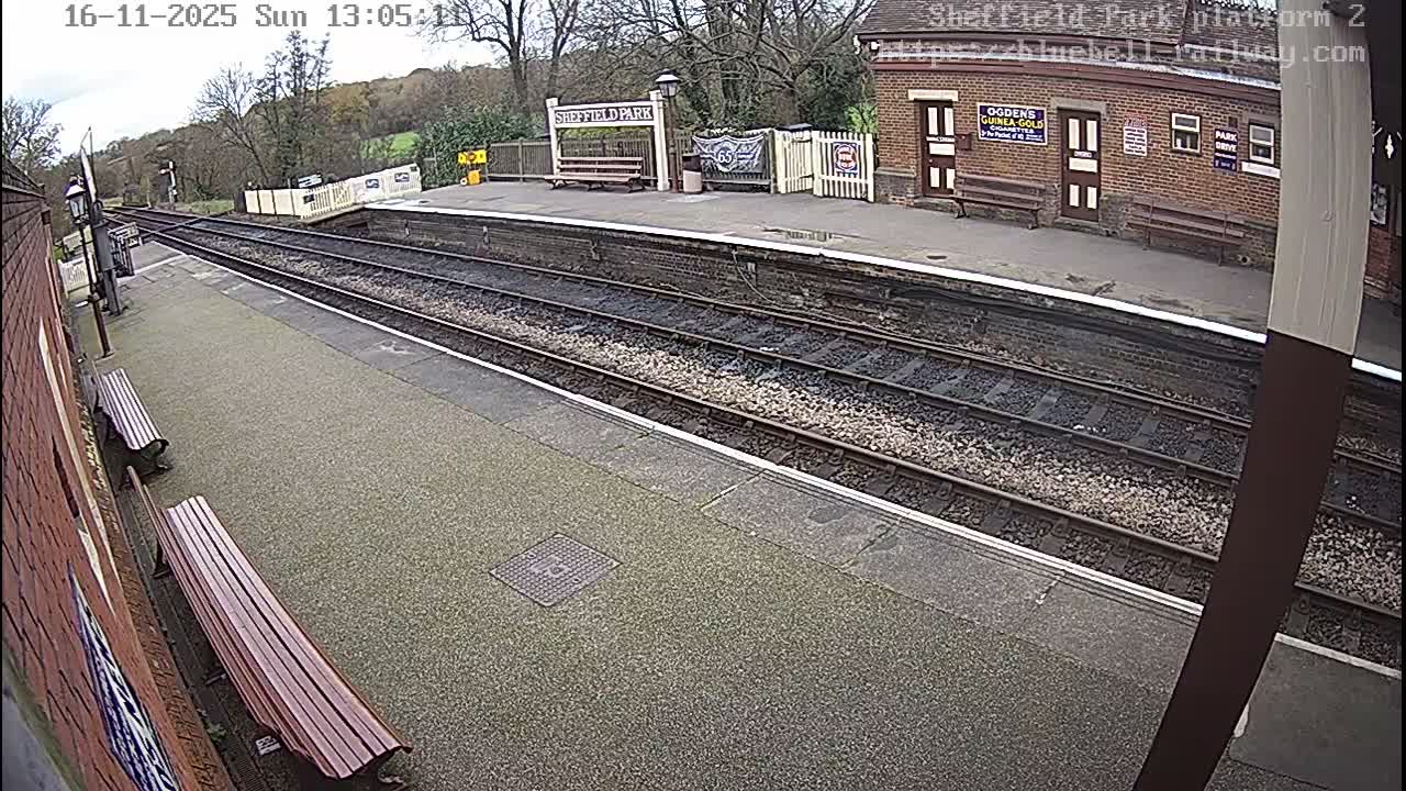 Platform 2 West Sheffield Green, Bluebell Railway, Sheffield Park Station  Live Cam - Uckfield, Wealden, East Sussex, South East, England, United Kingdom