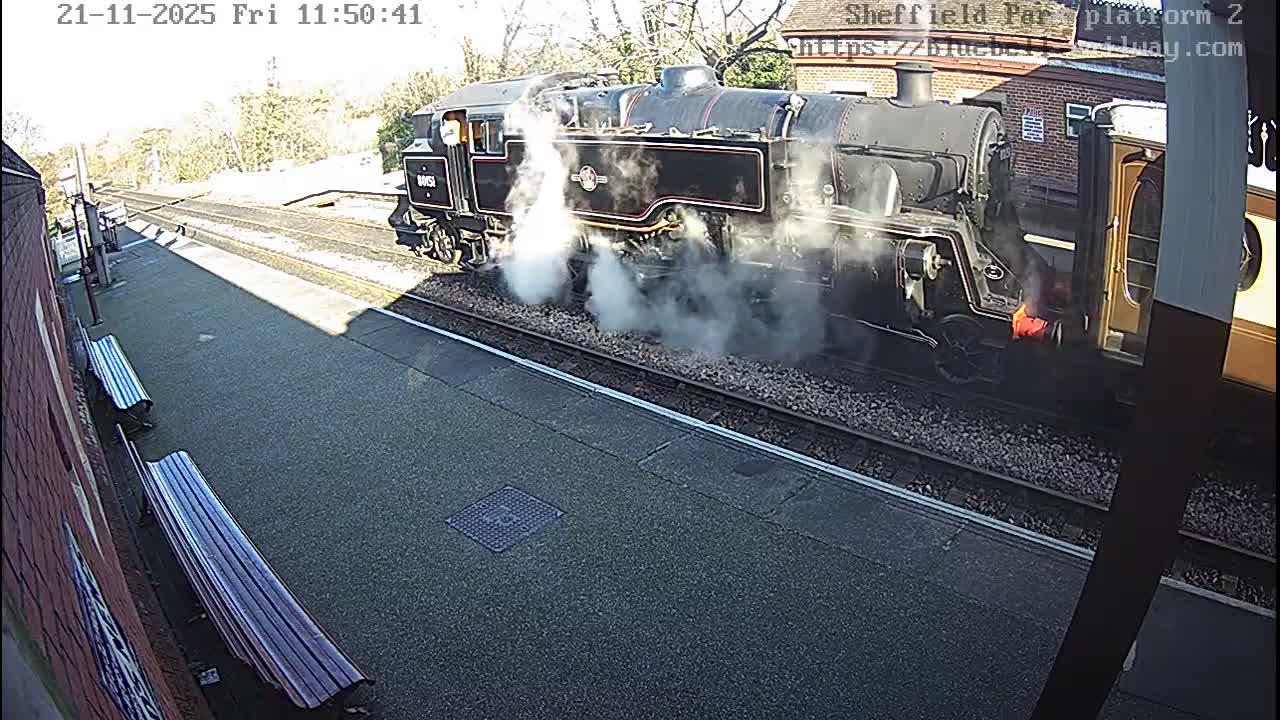 Platform 2 West Sheffield Green, Bluebell Railway, Sheffield Park Station  Live Cam - Uckfield, Wealden, East Sussex, South East, England, United Kingdom