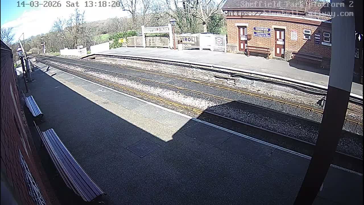 Platform 2 West Sheffield Green, Bluebell Railway, Sheffield Park Station  Live Cam - Uckfield, Wealden, East Sussex, South East, England, United Kingdom