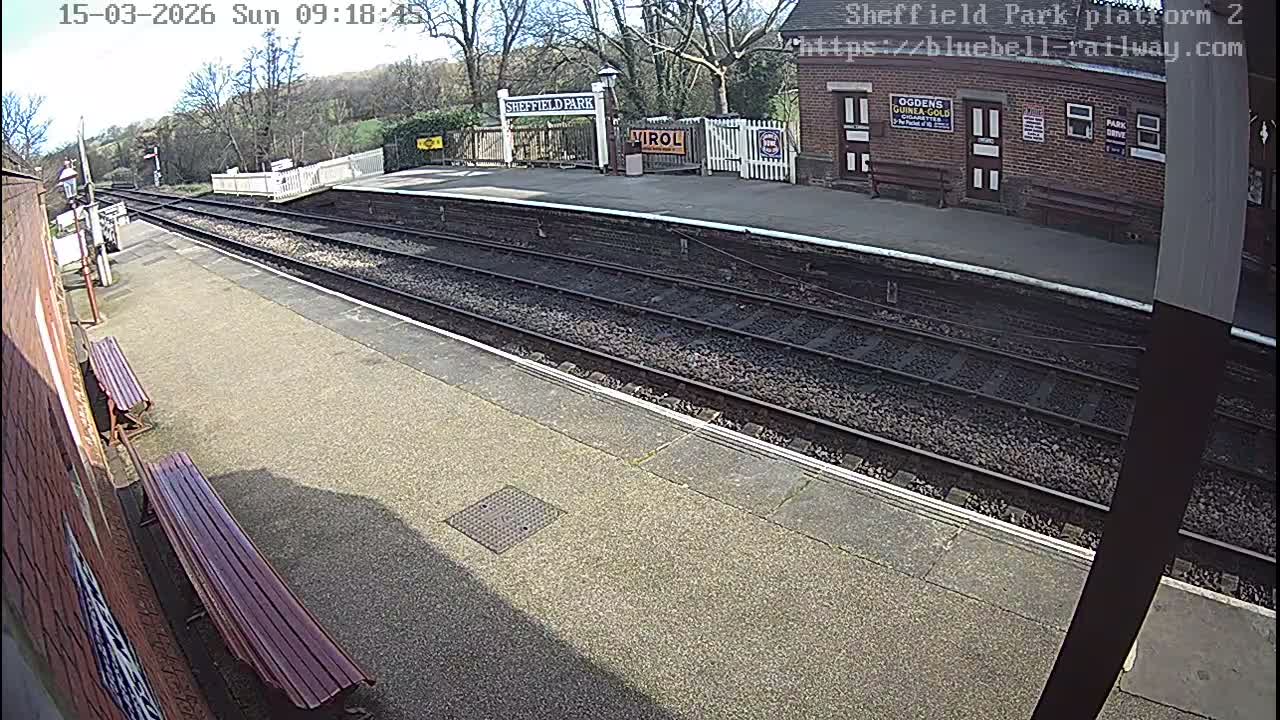Platform 2 West Sheffield Green, Bluebell Railway, Sheffield Park Station  Live Cam - Uckfield, Wealden, East Sussex, South East, England, United Kingdom
