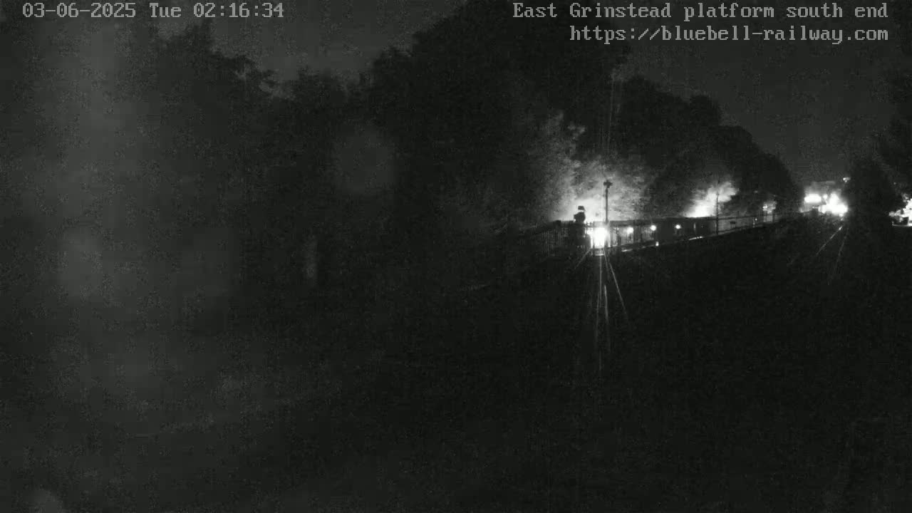 East Grinstead Station Bluebell Railway Platforms South End Live Cam - Mid Sussex, East Sussex, South East, England, United Kingdom