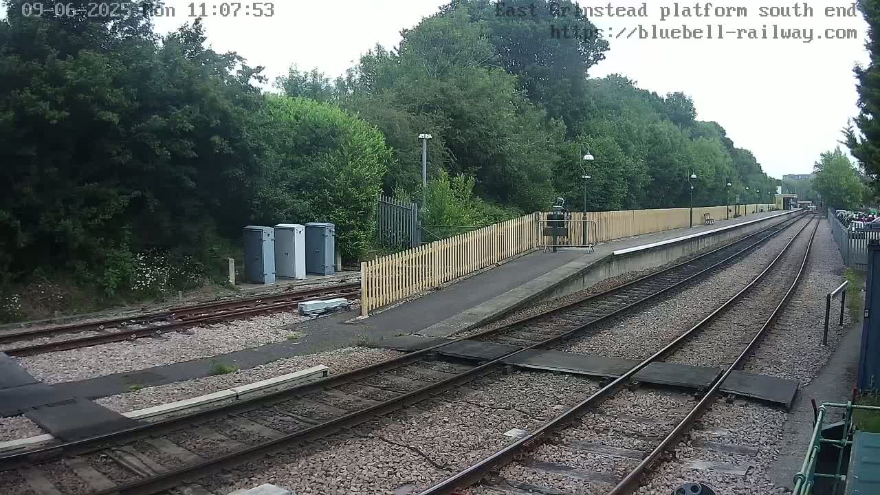 East Grinstead Station Bluebell Railway Platforms South End Live Cam - Mid Sussex, East Sussex, South East, England, United Kingdom