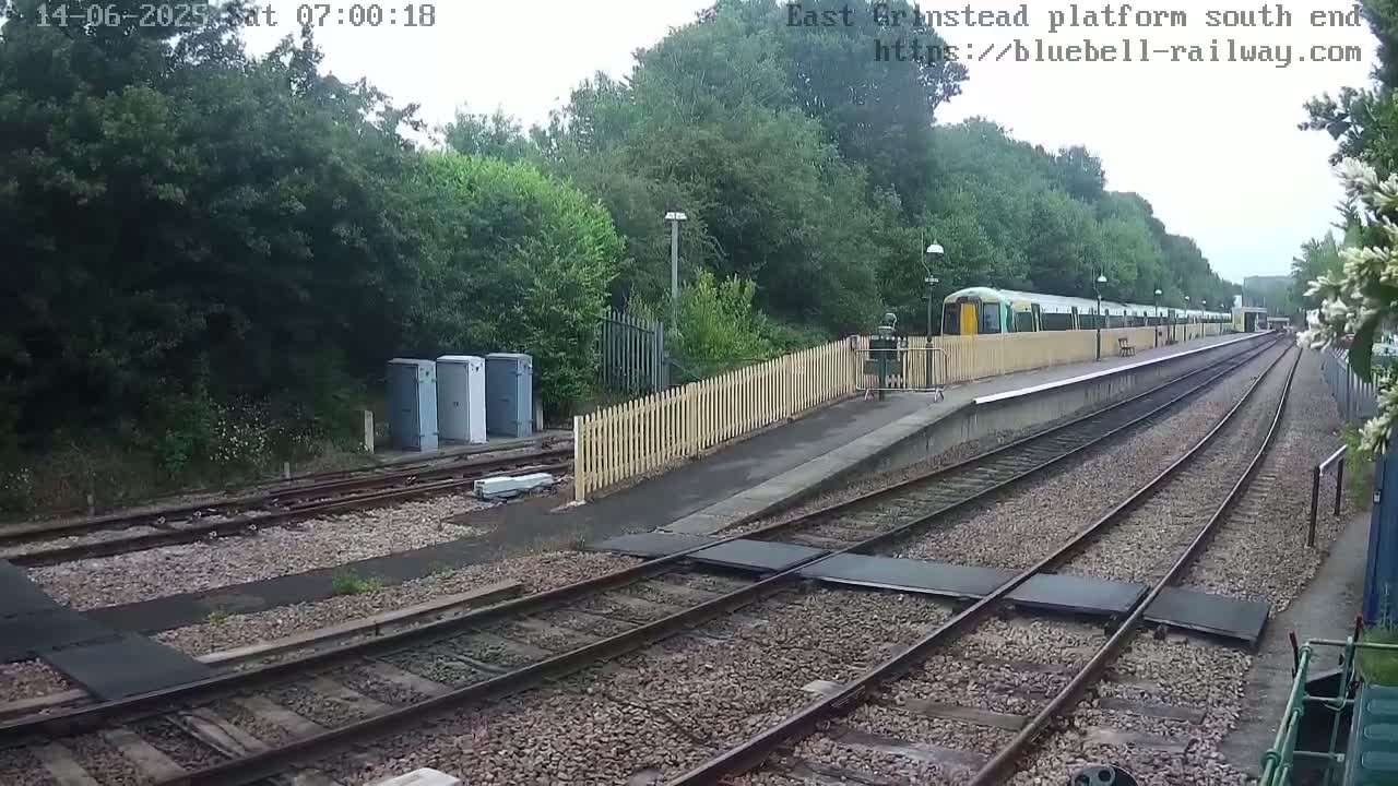 East Grinstead Station Bluebell Railway Platforms South End Live Cam - Mid Sussex, East Sussex, South East, England, United Kingdom