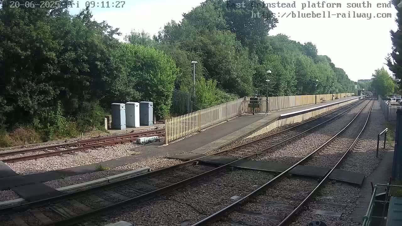 East Grinstead Station Bluebell Railway Platforms South End Live Cam - Mid Sussex, East Sussex, South East, England, United Kingdom