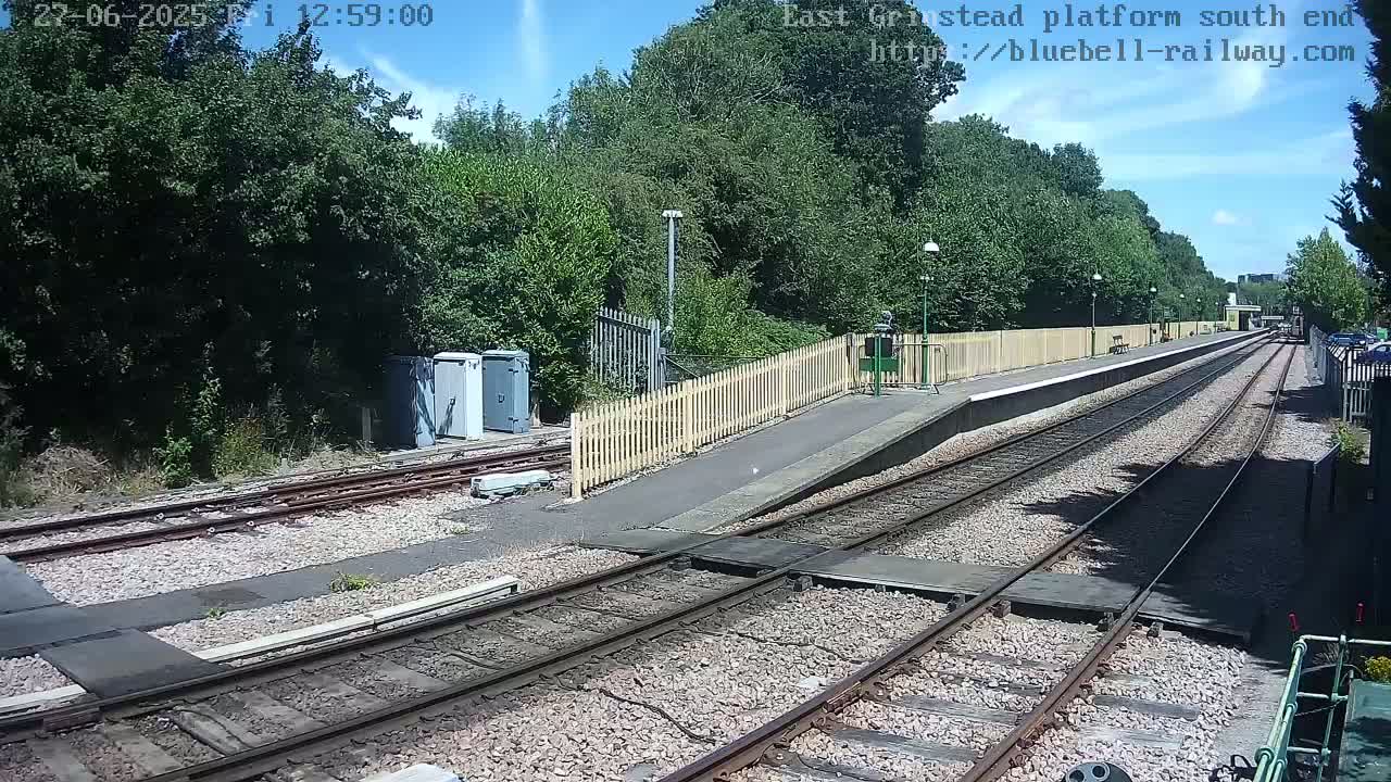 East Grinstead Station Bluebell Railway Platforms South End Live Cam - Mid Sussex, East Sussex, South East, England, United Kingdom