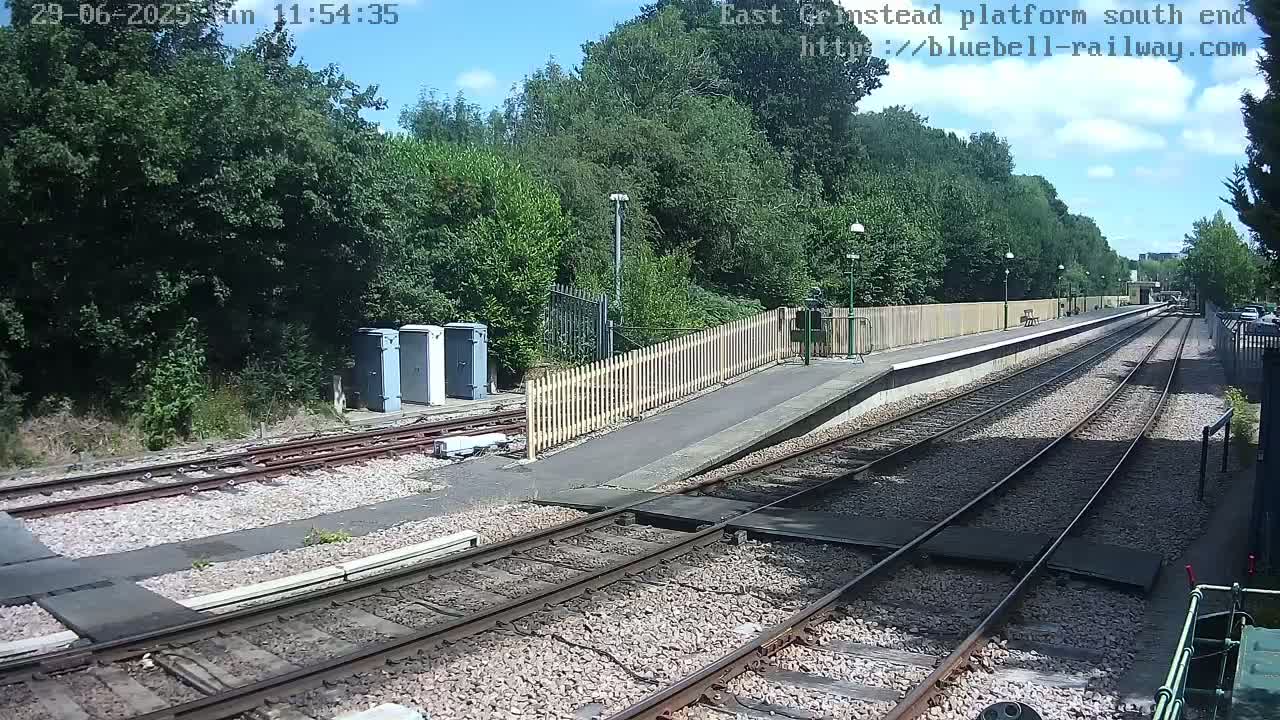 East Grinstead Station Bluebell Railway Platforms South End Live Cam - Mid Sussex, East Sussex, South East, England, United Kingdom