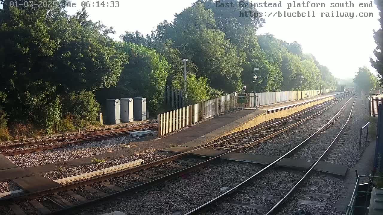 East Grinstead Station Bluebell Railway Platforms South End Live Cam - Mid Sussex, East Sussex, South East, England, United Kingdom