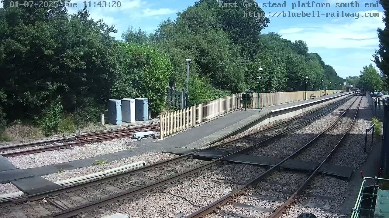 East Grinstead Station Bluebell Railway Platforms South End Live Cam - Mid Sussex, East Sussex, South East, England, United Kingdom