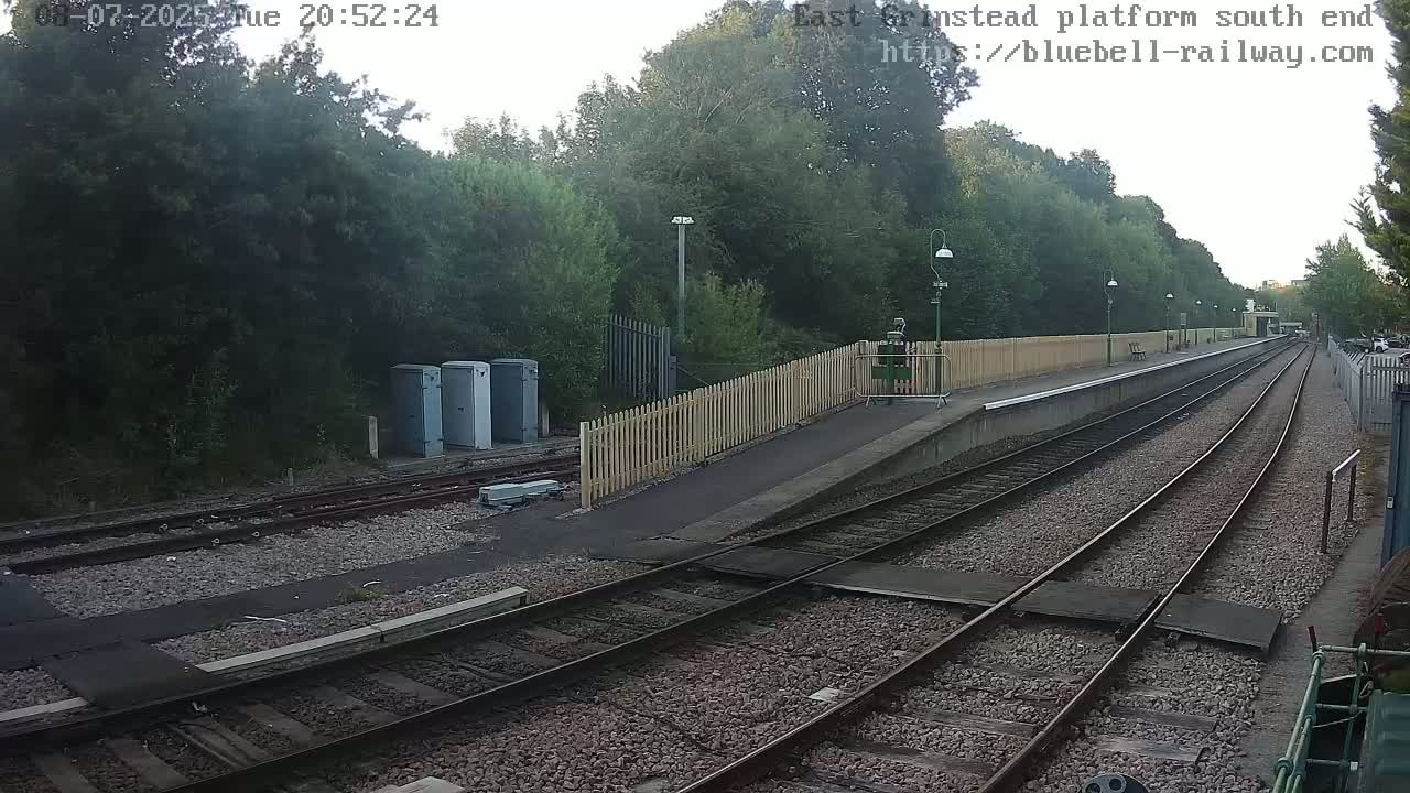 East Grinstead Station Bluebell Railway Platforms South End Live Cam - Mid Sussex, East Sussex, South East, England, United Kingdom