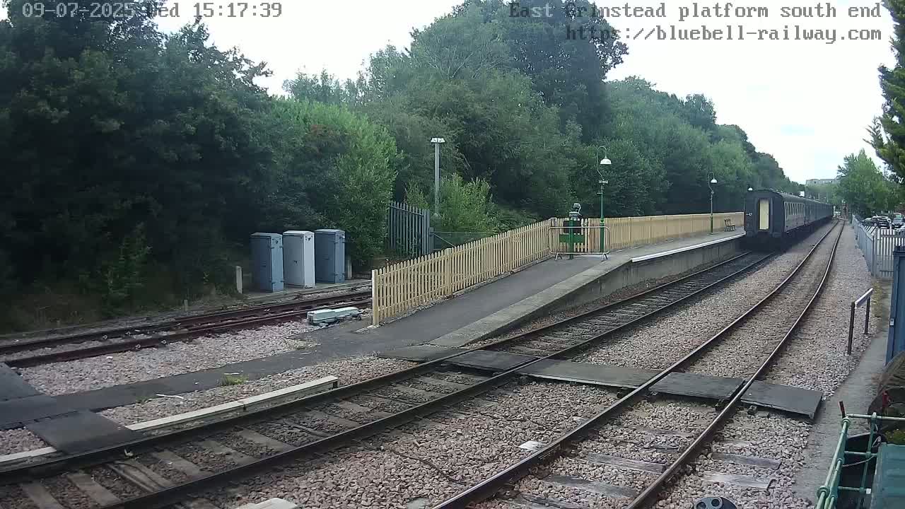 East Grinstead Station Bluebell Railway Platforms South End Live Cam - Mid Sussex, East Sussex, South East, England, United Kingdom