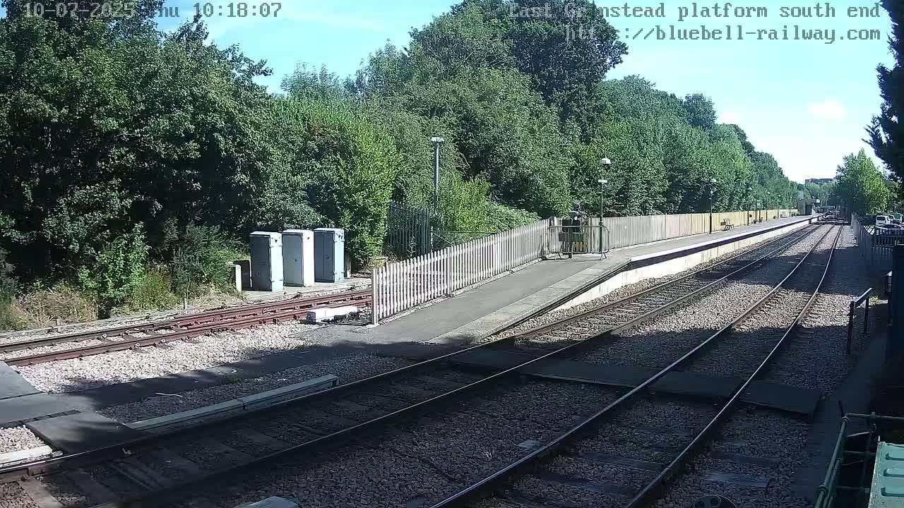 East Grinstead Station Bluebell Railway Platforms South End Live Cam - Mid Sussex, East Sussex, South East, England, United Kingdom