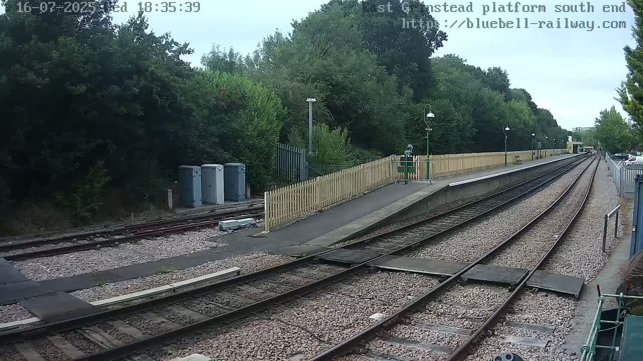 East Grinstead Station Bluebell Railway Platforms South End Live Cam - Mid Sussex, East Sussex, South East, England, United Kingdom