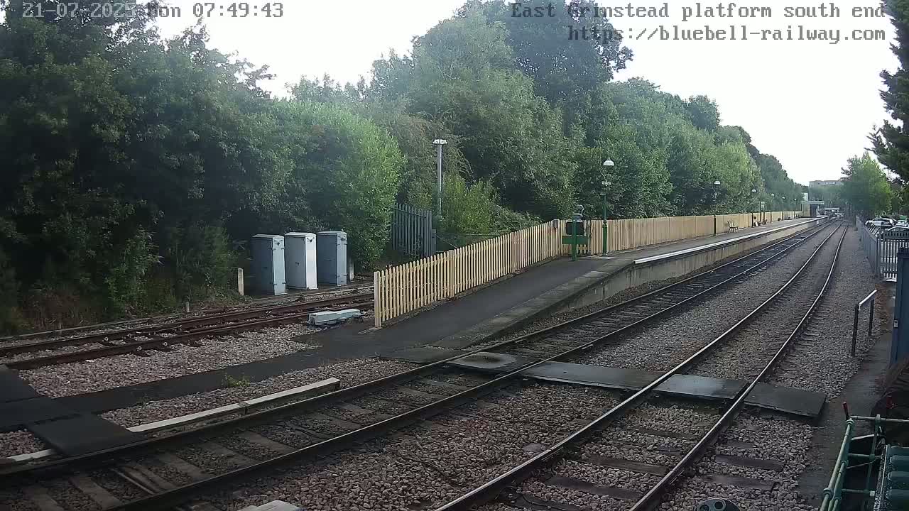 East Grinstead Station Bluebell Railway Platforms South End Live Cam - Mid Sussex, East Sussex, South East, England, United Kingdom