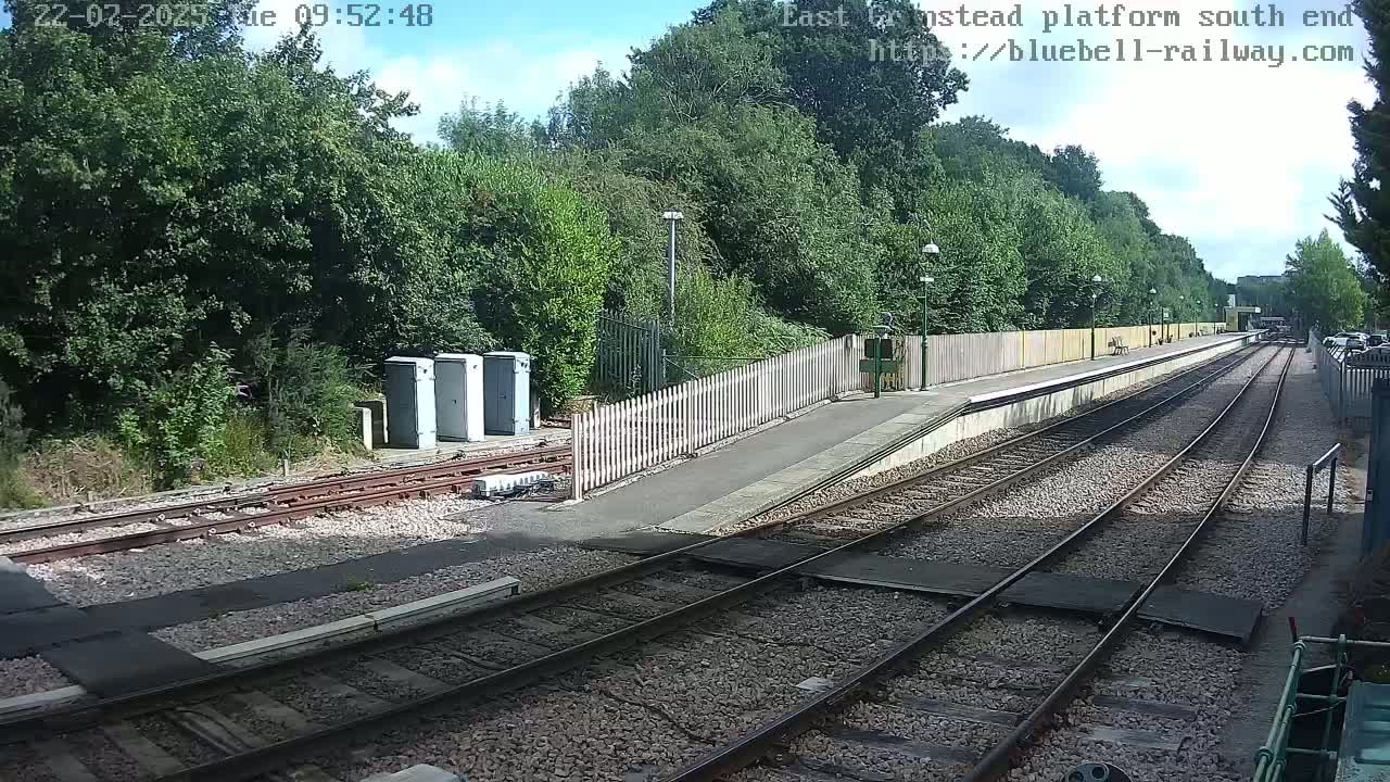 East Grinstead Station Bluebell Railway Platforms South End Live Cam - Mid Sussex, East Sussex, South East, England, United Kingdom
