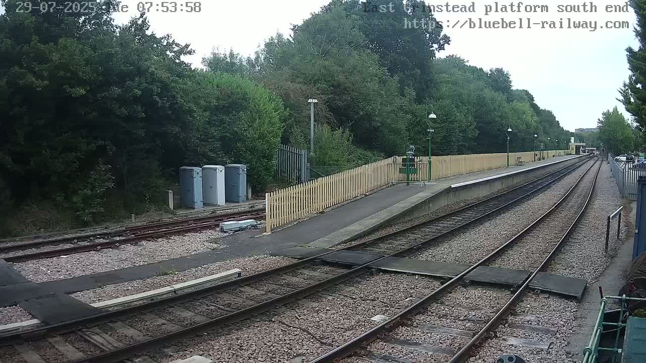 East Grinstead Station Bluebell Railway Platforms South End Live Cam - Mid Sussex, East Sussex, South East, England, United Kingdom