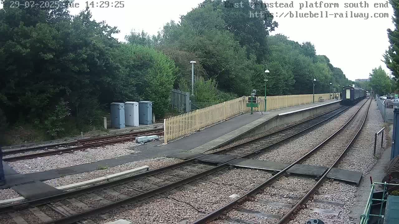 East Grinstead Station Bluebell Railway Platforms South End Live Cam - Mid Sussex, East Sussex, South East, England, United Kingdom