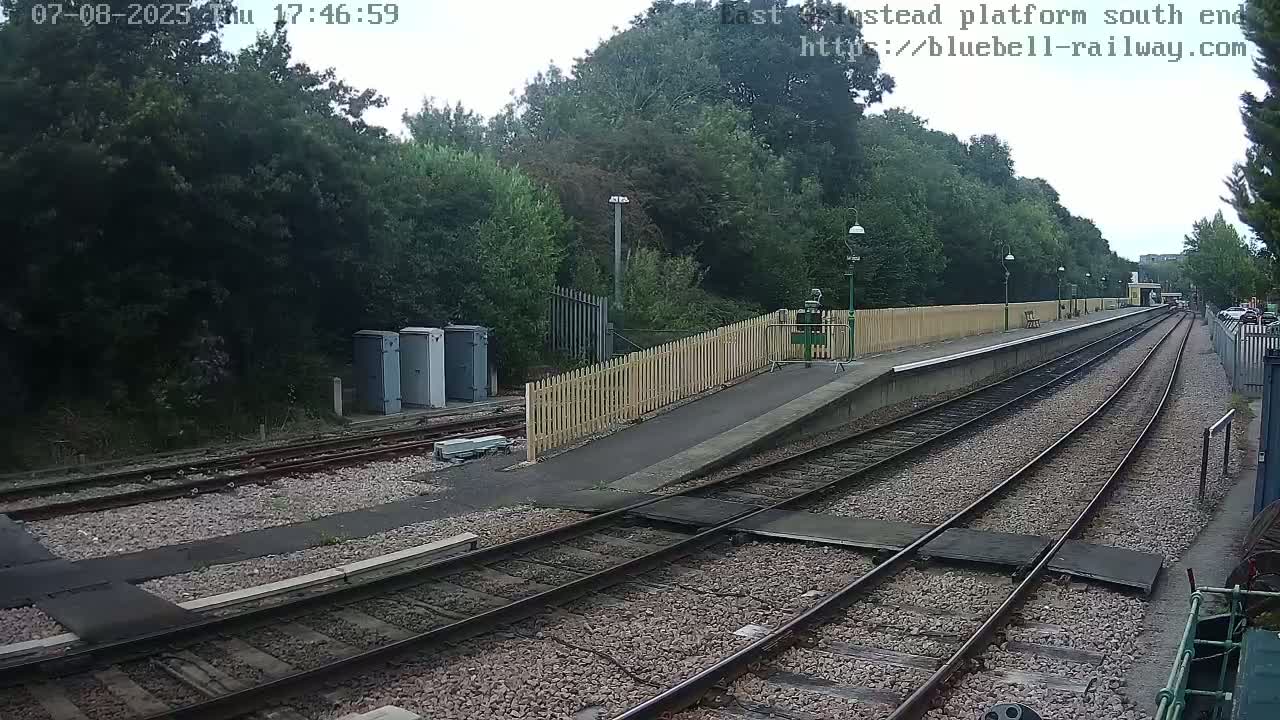 East Grinstead Station Bluebell Railway Platforms South End Live Cam - Mid Sussex, East Sussex, South East, England, United Kingdom