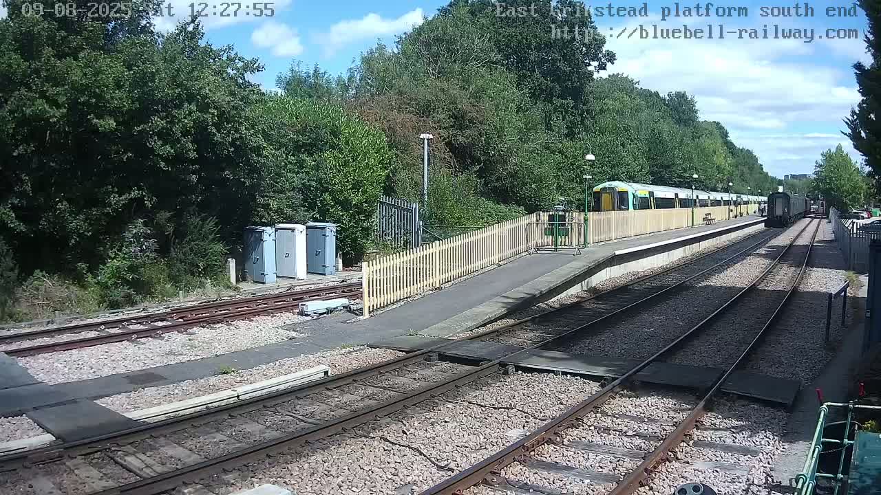 East Grinstead Station Bluebell Railway Platforms South End Live Cam - Mid Sussex, East Sussex, South East, England, United Kingdom