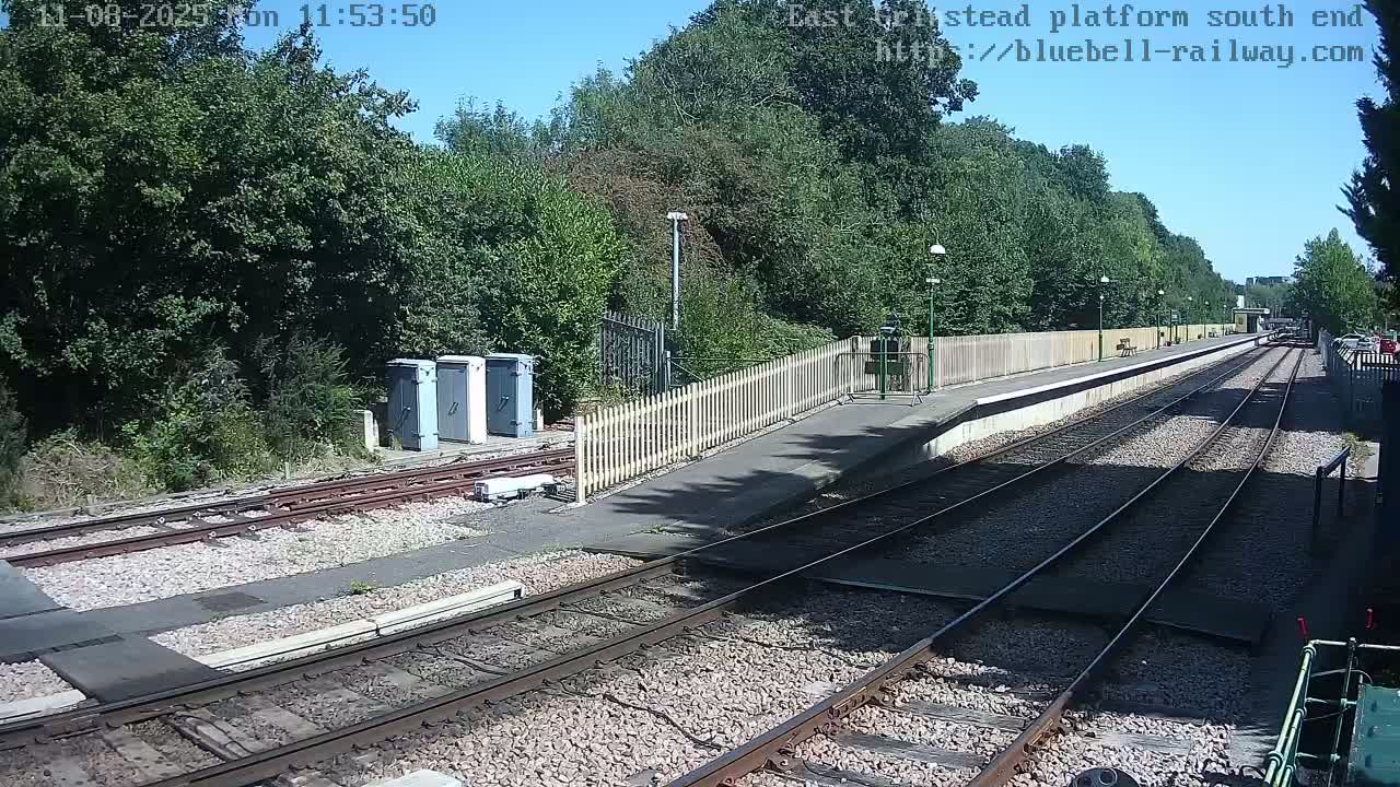 East Grinstead Station Bluebell Railway Platforms South End Live Cam - Mid Sussex, East Sussex, South East, England, United Kingdom
