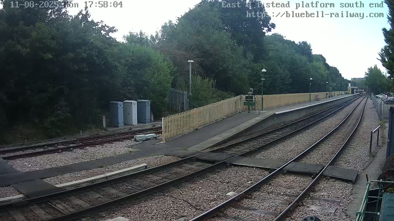 East Grinstead Station Bluebell Railway Platforms South End Live Cam - Mid Sussex, East Sussex, South East, England, United Kingdom