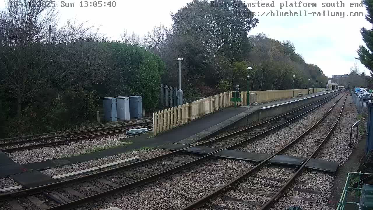 East Grinstead Station Bluebell Railway Platforms South End Live Cam - Mid Sussex, East Sussex, South East, England, United Kingdom