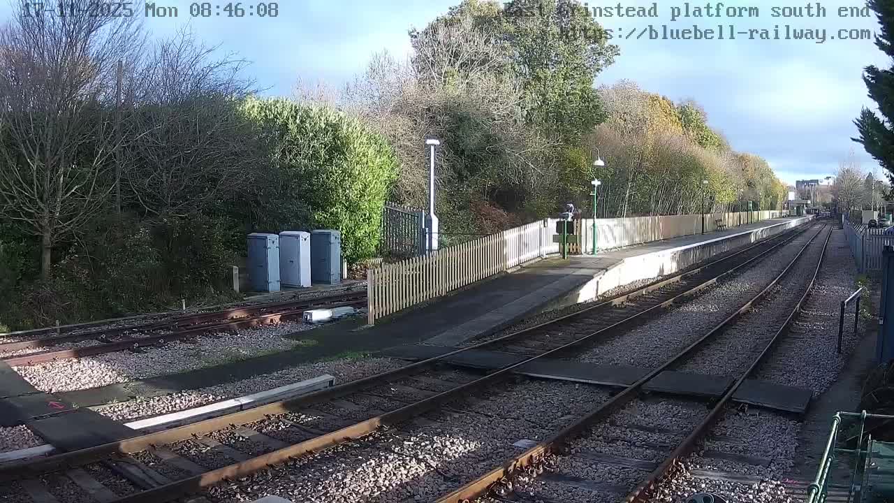 East Grinstead Station Bluebell Railway Platforms South End Live Cam - Mid Sussex, East Sussex, South East, England, United Kingdom