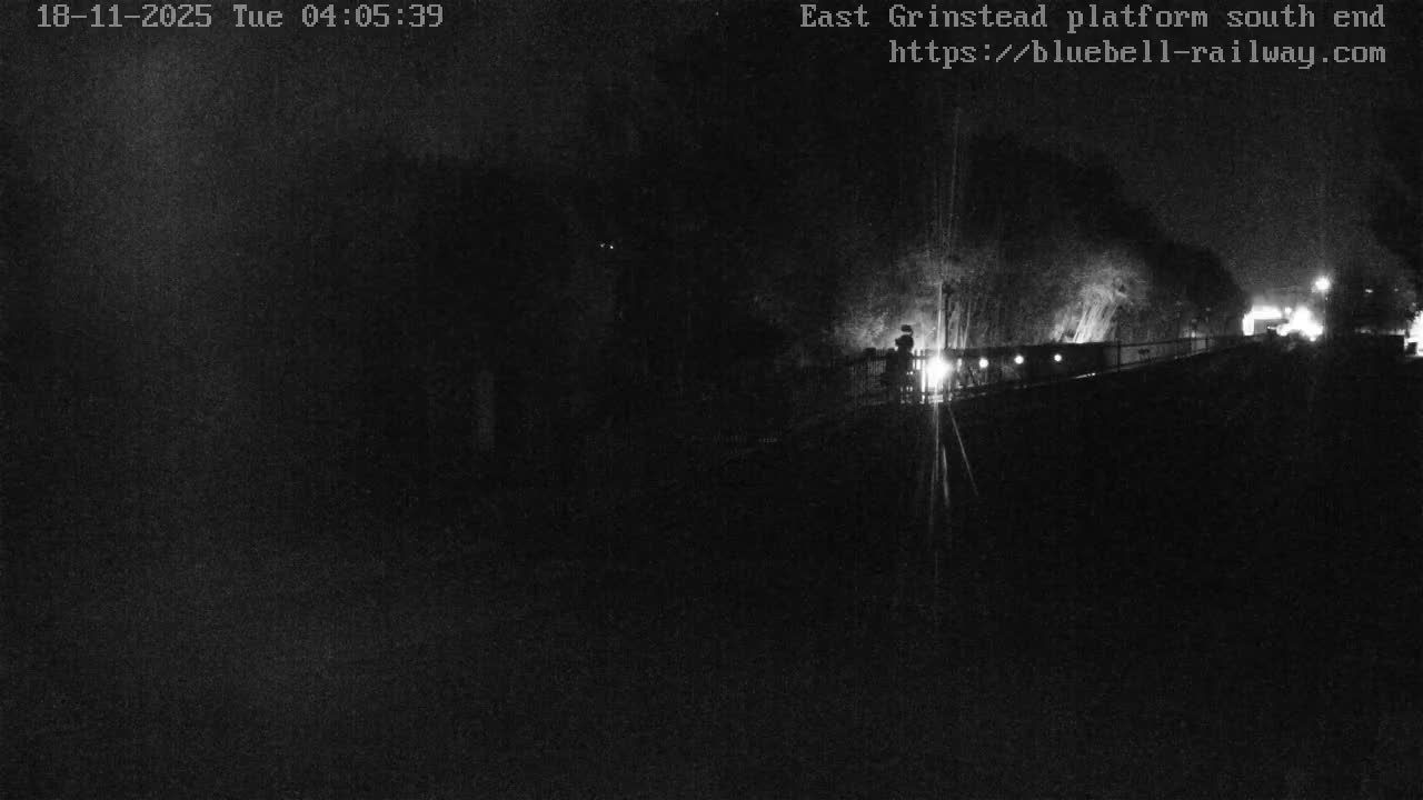 East Grinstead Station Bluebell Railway Platforms South End Live Cam - Mid Sussex, East Sussex, South East, England, United Kingdom