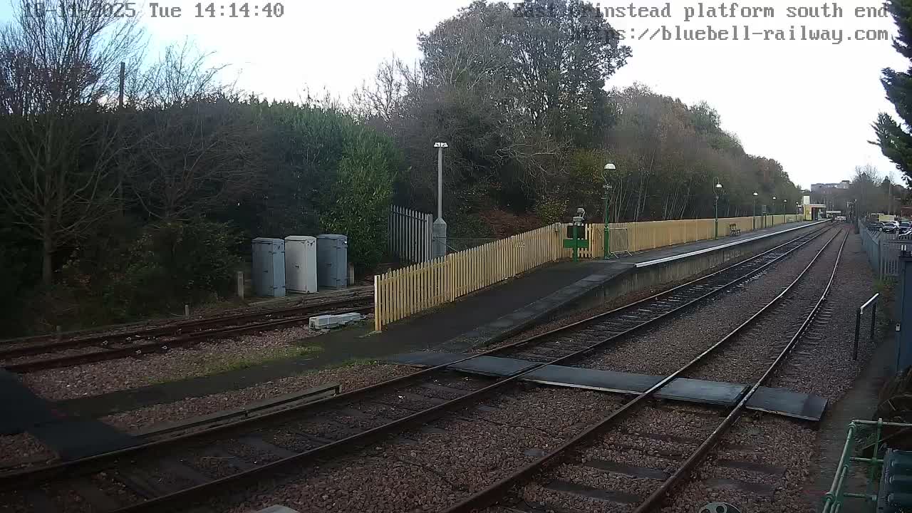 East Grinstead Station Bluebell Railway Platforms South End Live Cam - Mid Sussex, East Sussex, South East, England, United Kingdom