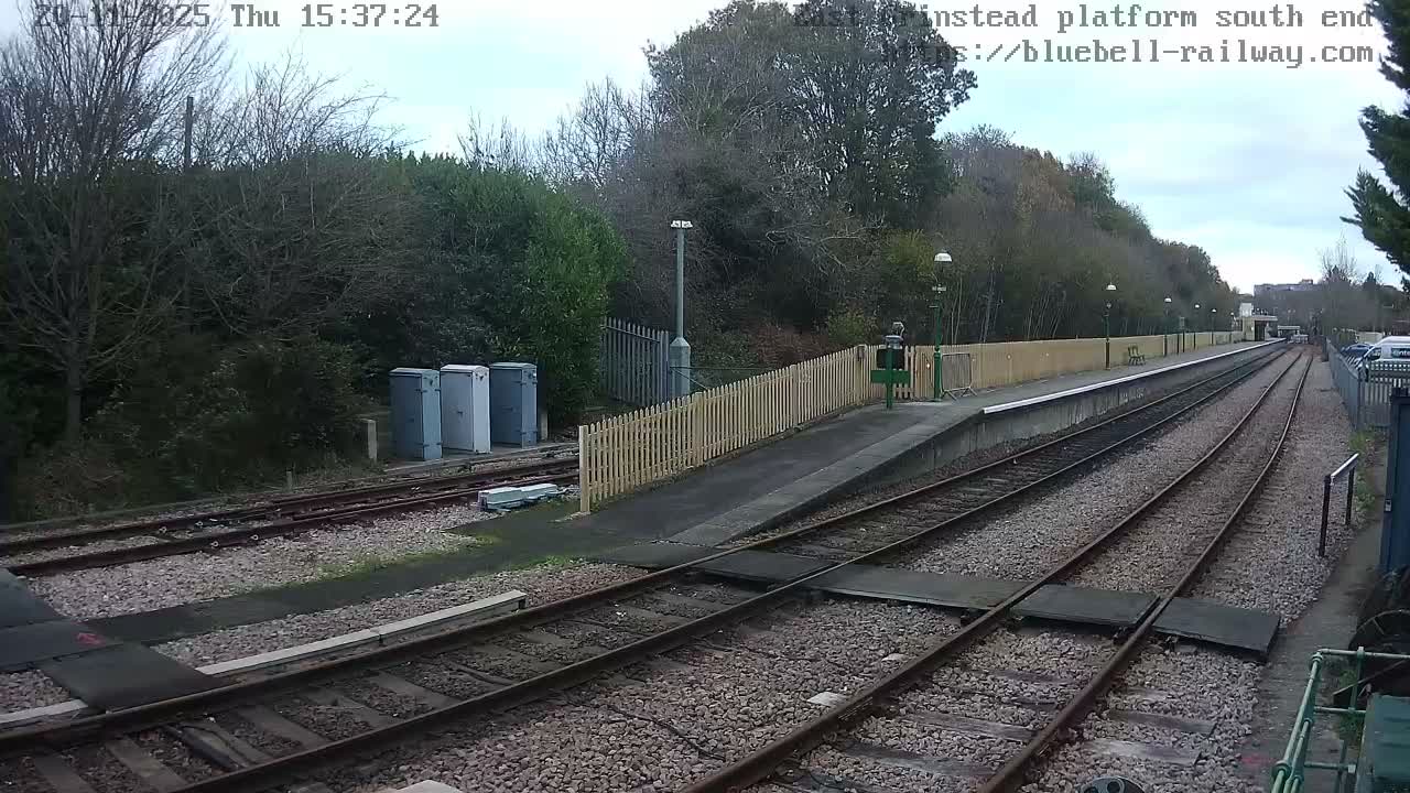 East Grinstead Station Bluebell Railway Platforms South End Live Cam - Mid Sussex, East Sussex, South East, England, United Kingdom