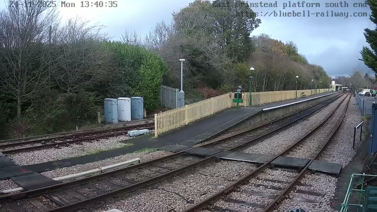 East Grinstead Station Bluebell Railway Platforms South End Live Cam - Mid Sussex, East Sussex, South East, England, United Kingdom
